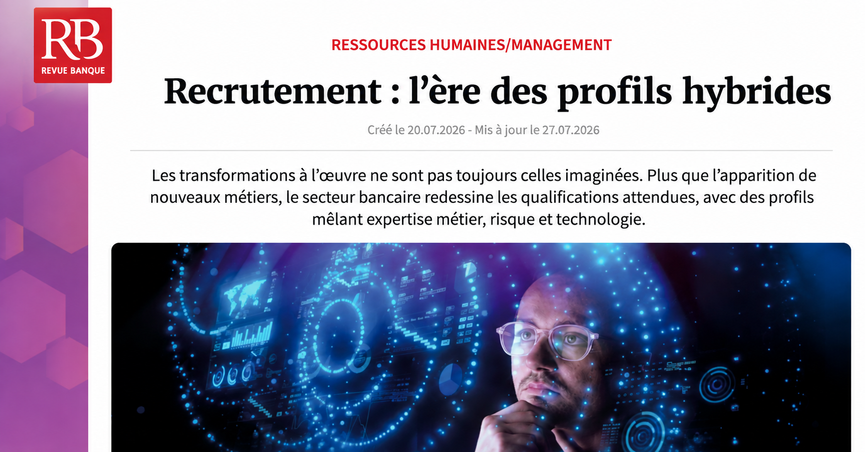 Finance By Click dans Revue Banque – évolution des métiers bancaires